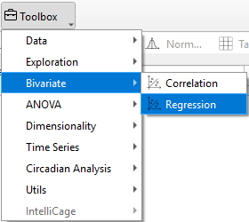 Figure: Regression widget